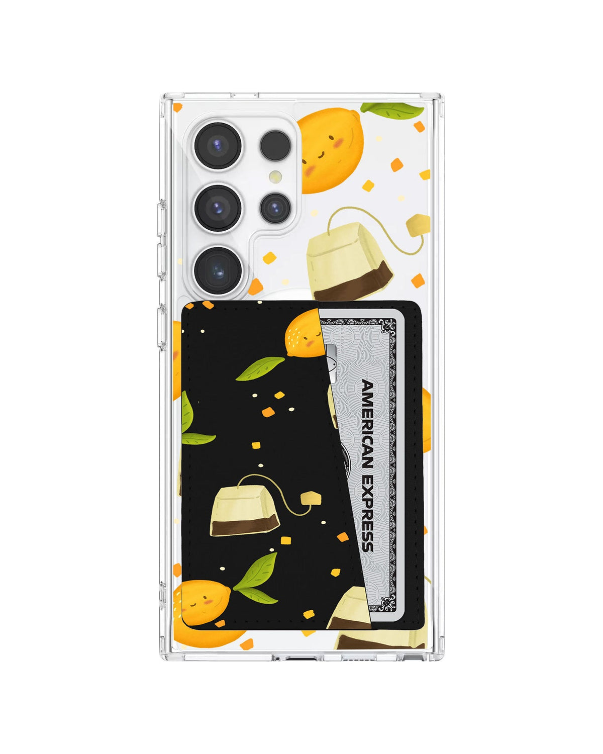 Android Leather Wallet Case - Lemon Tea