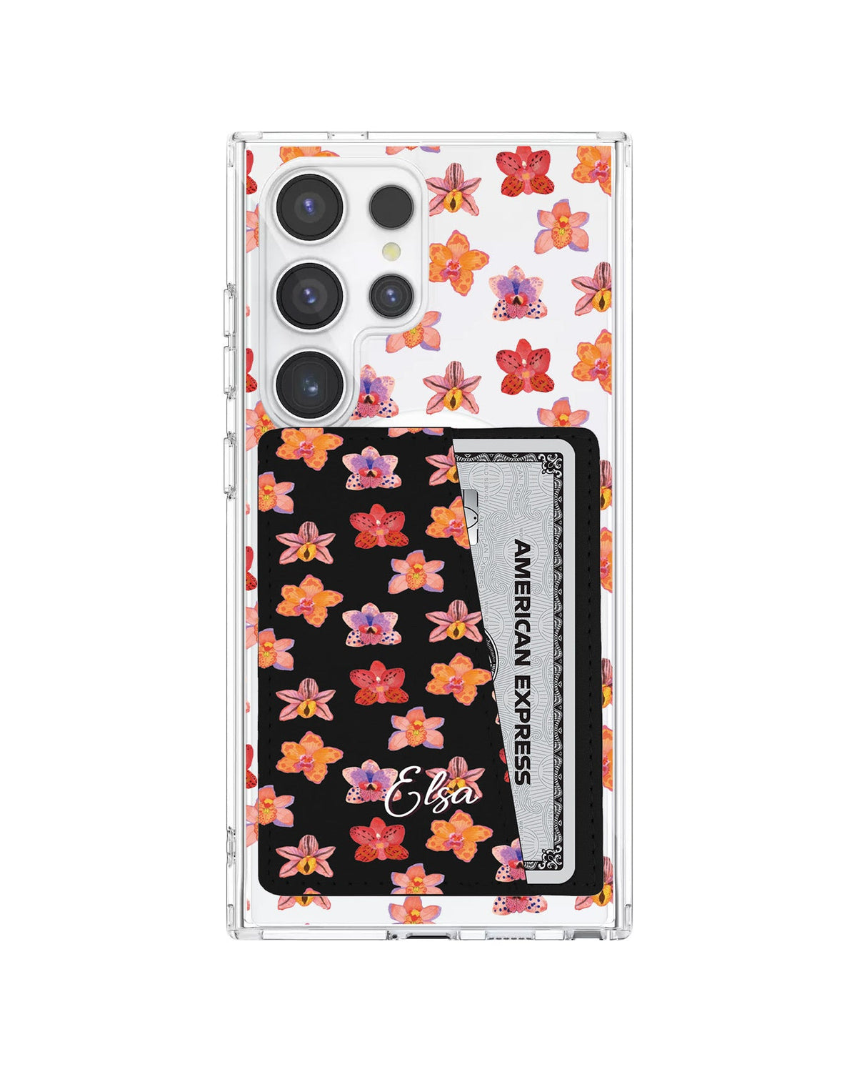 Android Leather Wallet Case - Floral Twilight