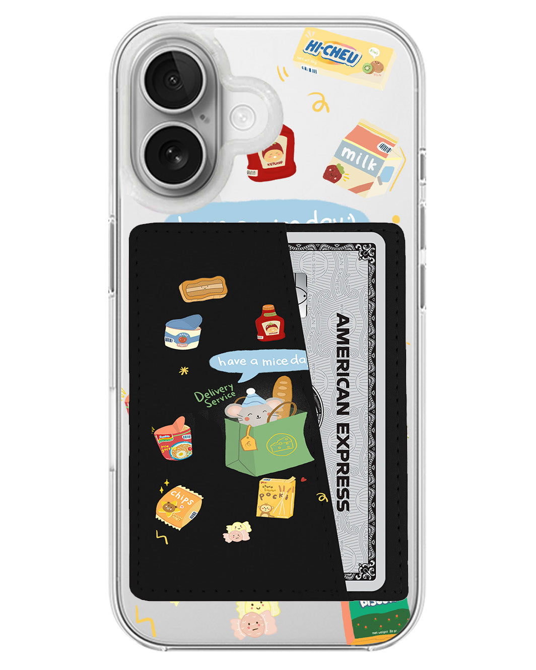 iPhone Leather Wallet Case - Have A Mice Day