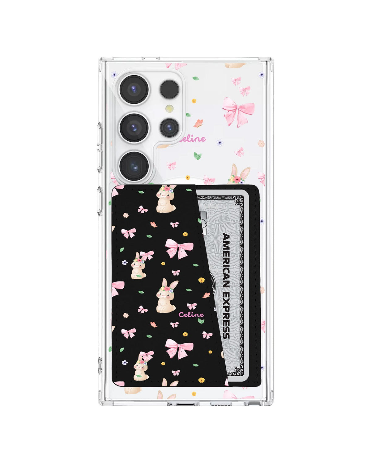 Android Leather Wallet Case - Bunny Coquette