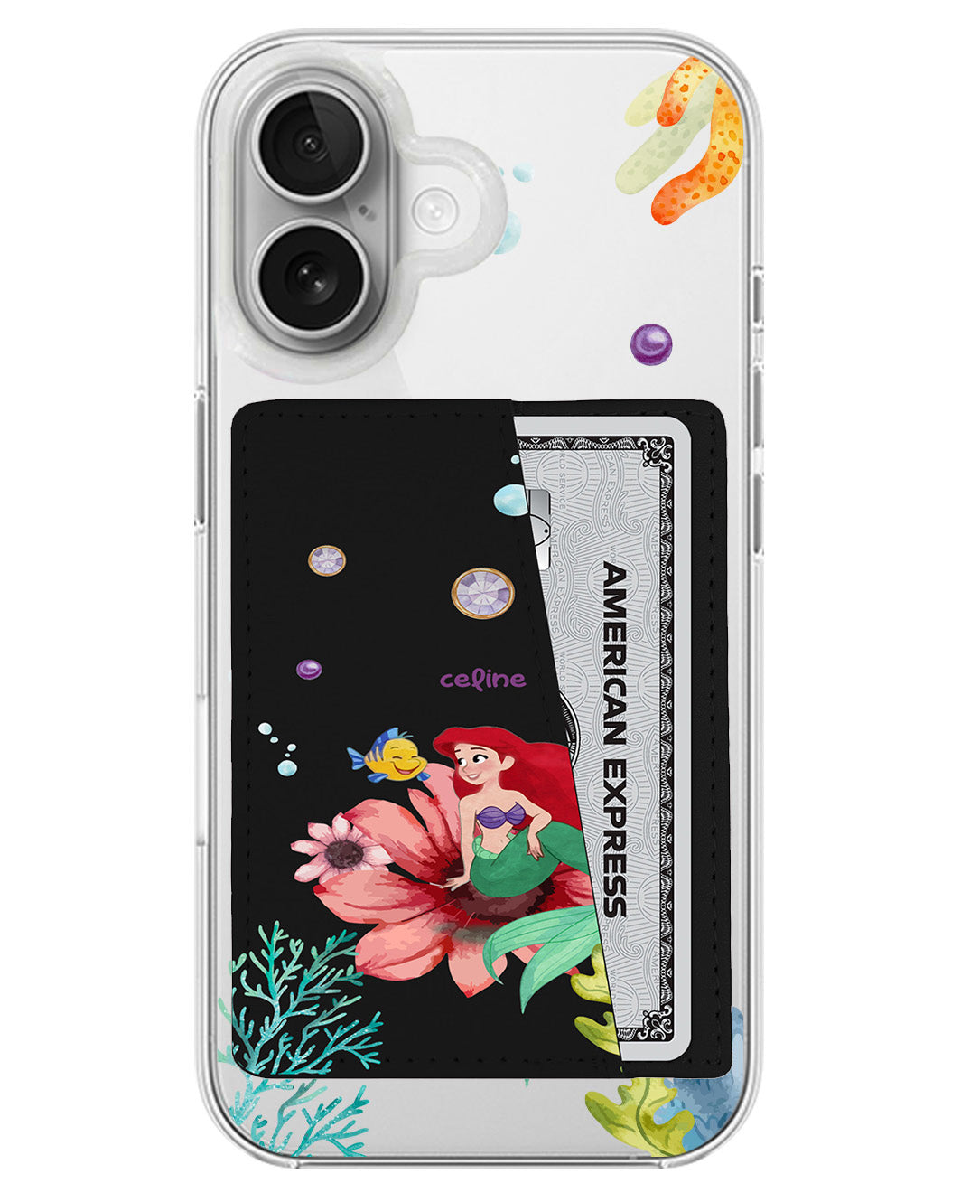 iPhone Leather Wallet Case - Little Mermaid