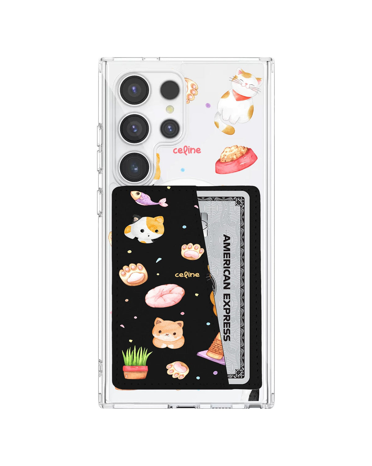 Android Leather Wallet Case - Play With Kitty