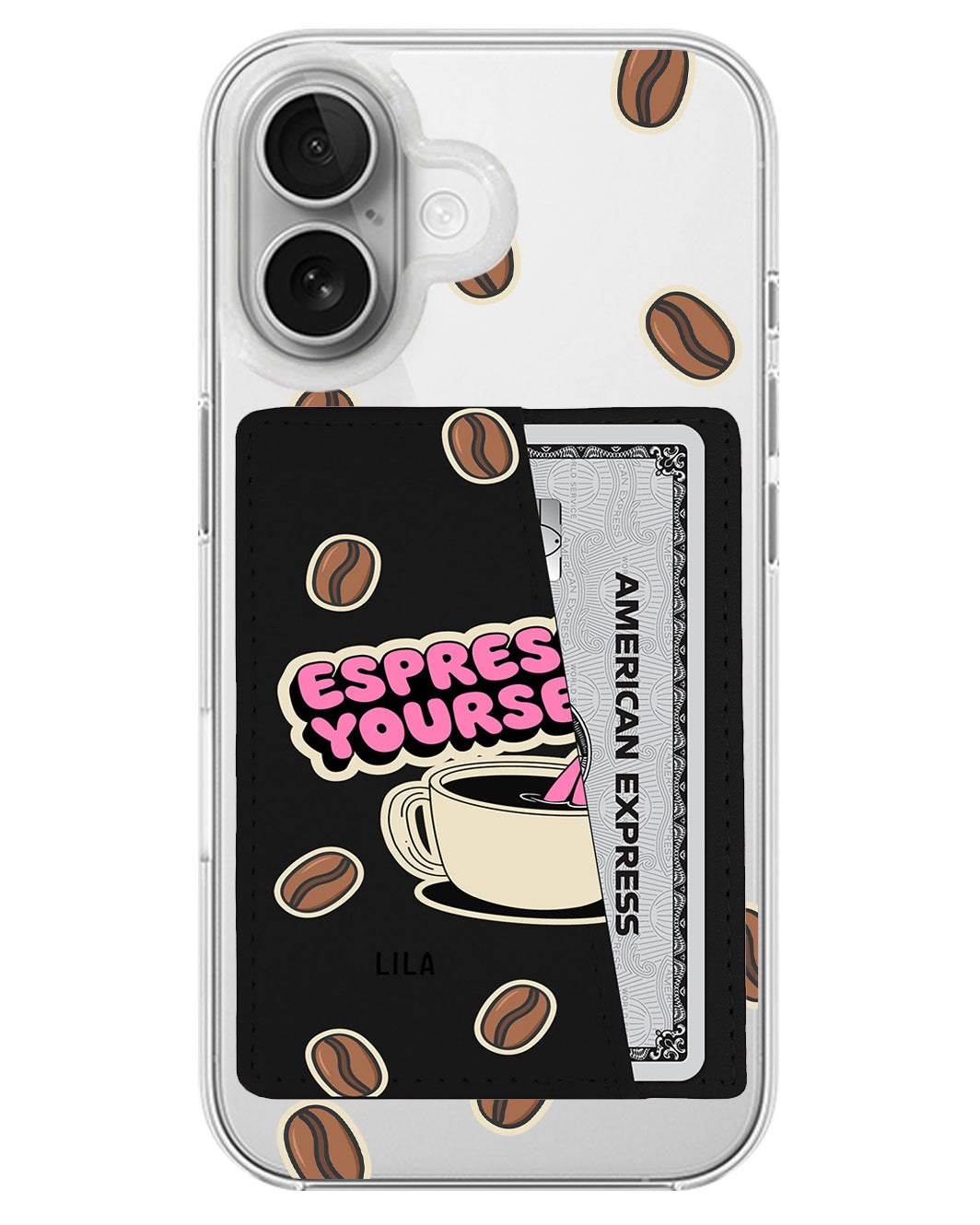 iPhone Leather Wallet Case - Espresso Yourself