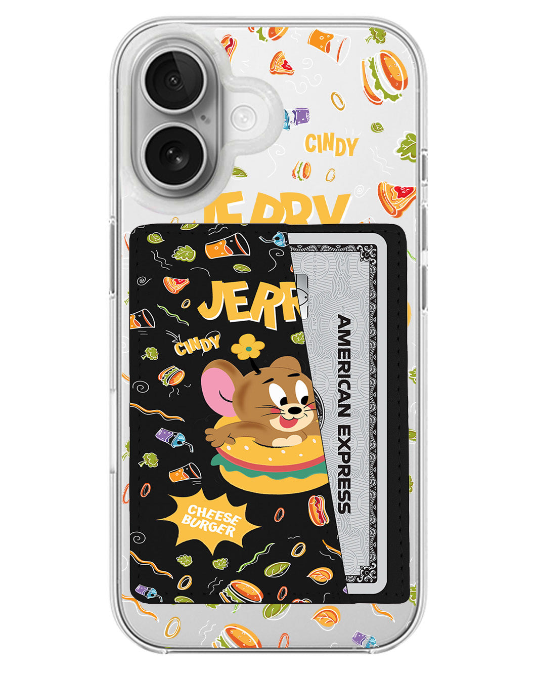 iPhone Leather Wallet Case - Jerry The Mouse