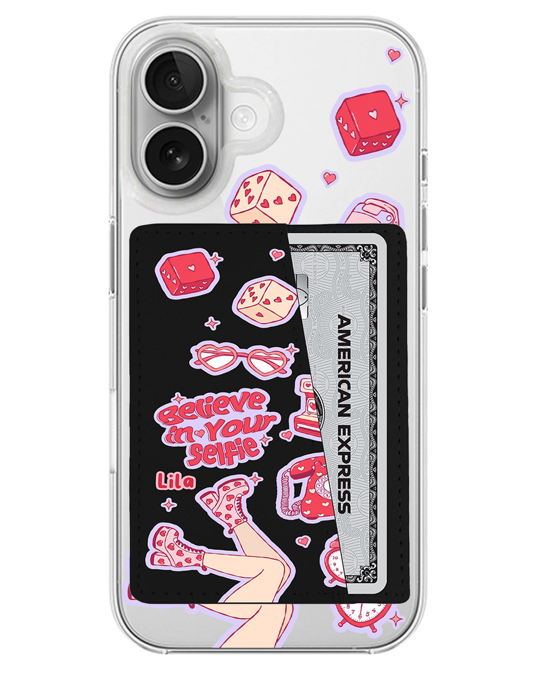 iPhone Leather Wallet Case - Falling Deeper