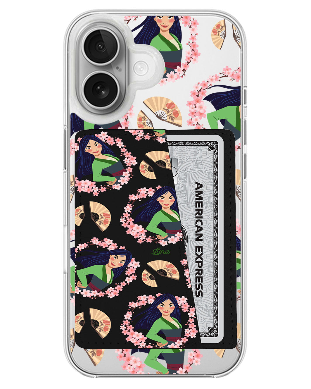 iPhone Leather Wallet Case - Mulan