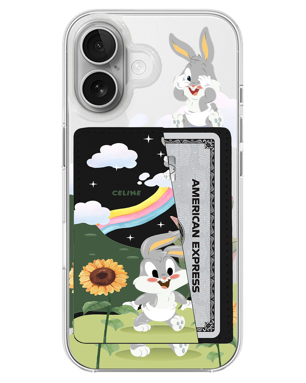 iPhone Leather Wallet Case - Happy Baby Bugs