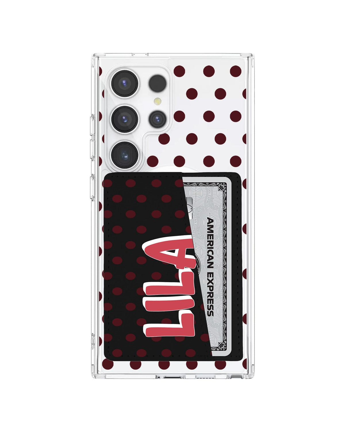 Android Leather Wallet Case - Midnight Dots