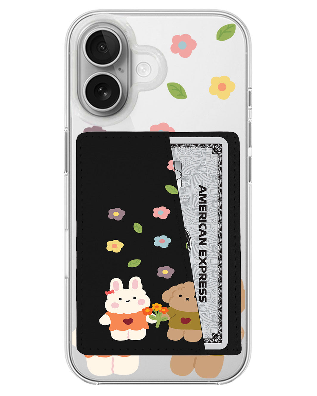 iPhone Leather Wallet Case - Flower Date