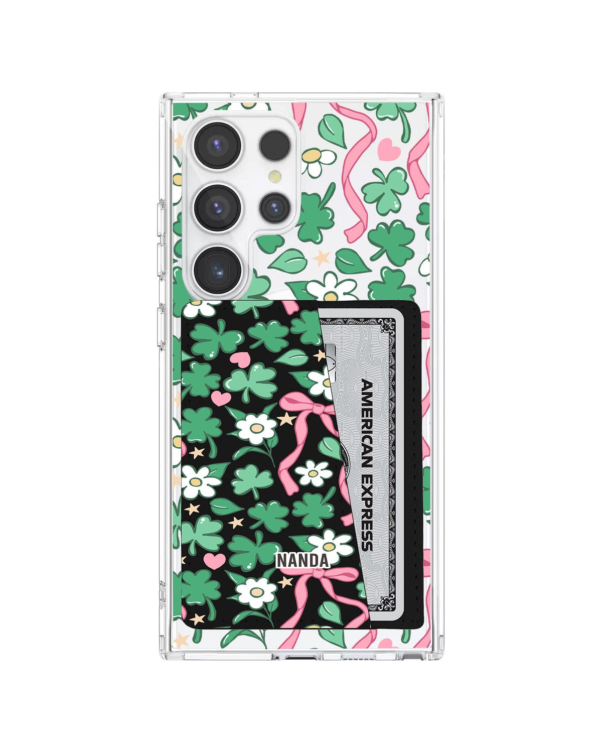 Android Leather Wallet Case - Lucky Clover