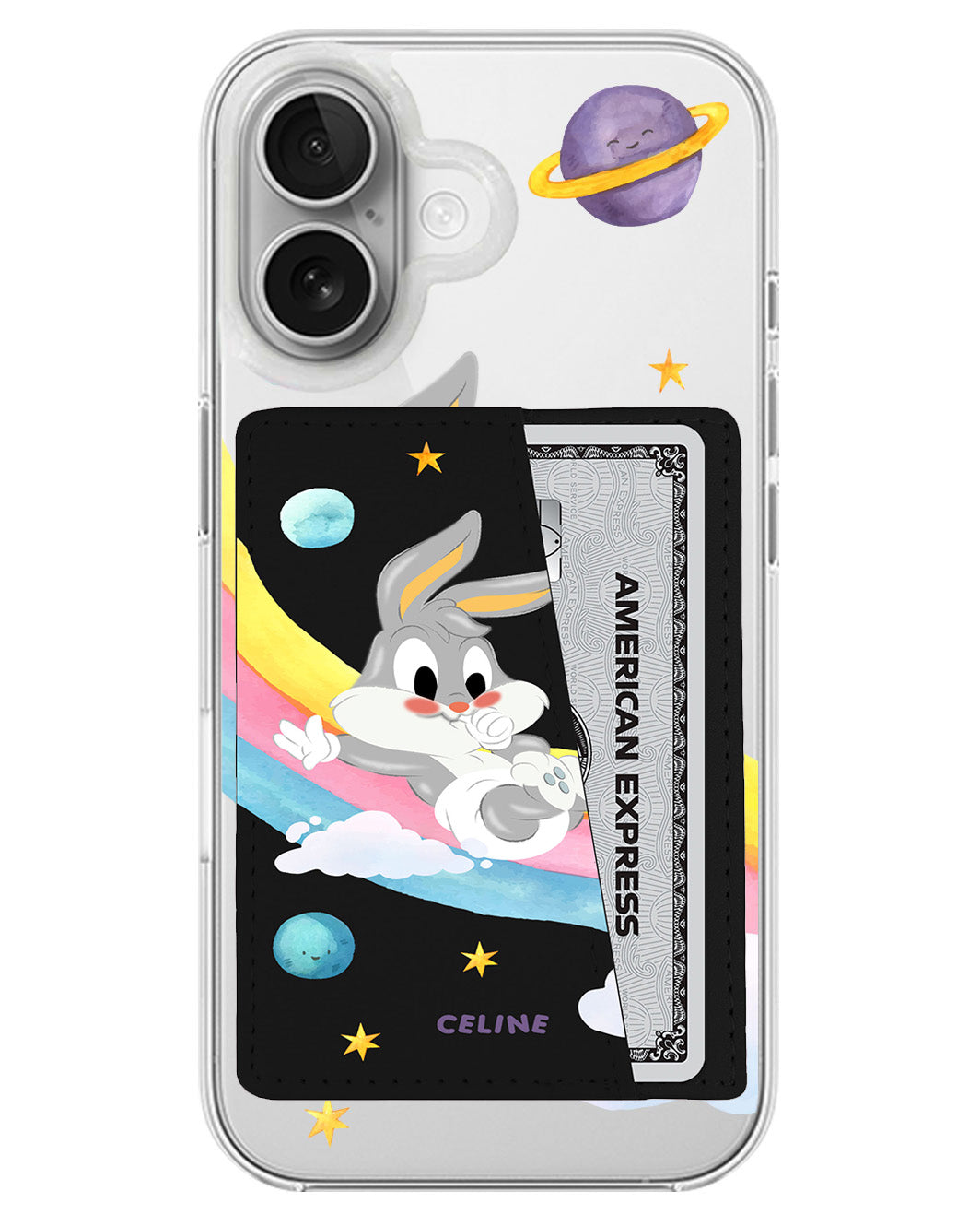 iPhone Leather Wallet Case - Baby Bugs Dream