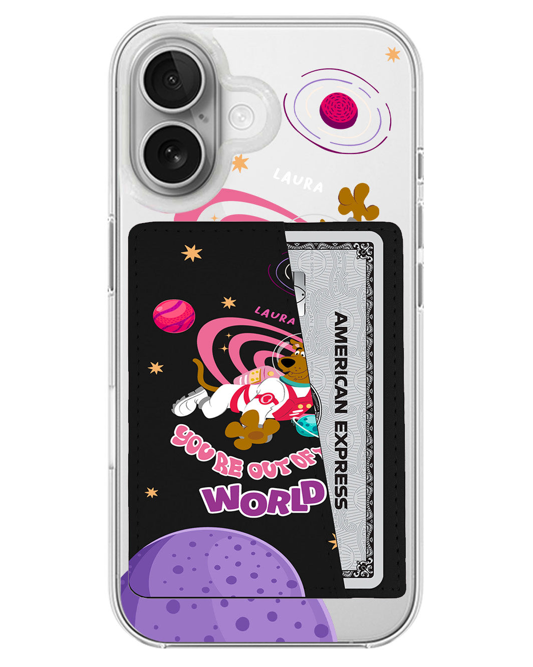 iPhone Leather Wallet Case - Scooby Out Of World