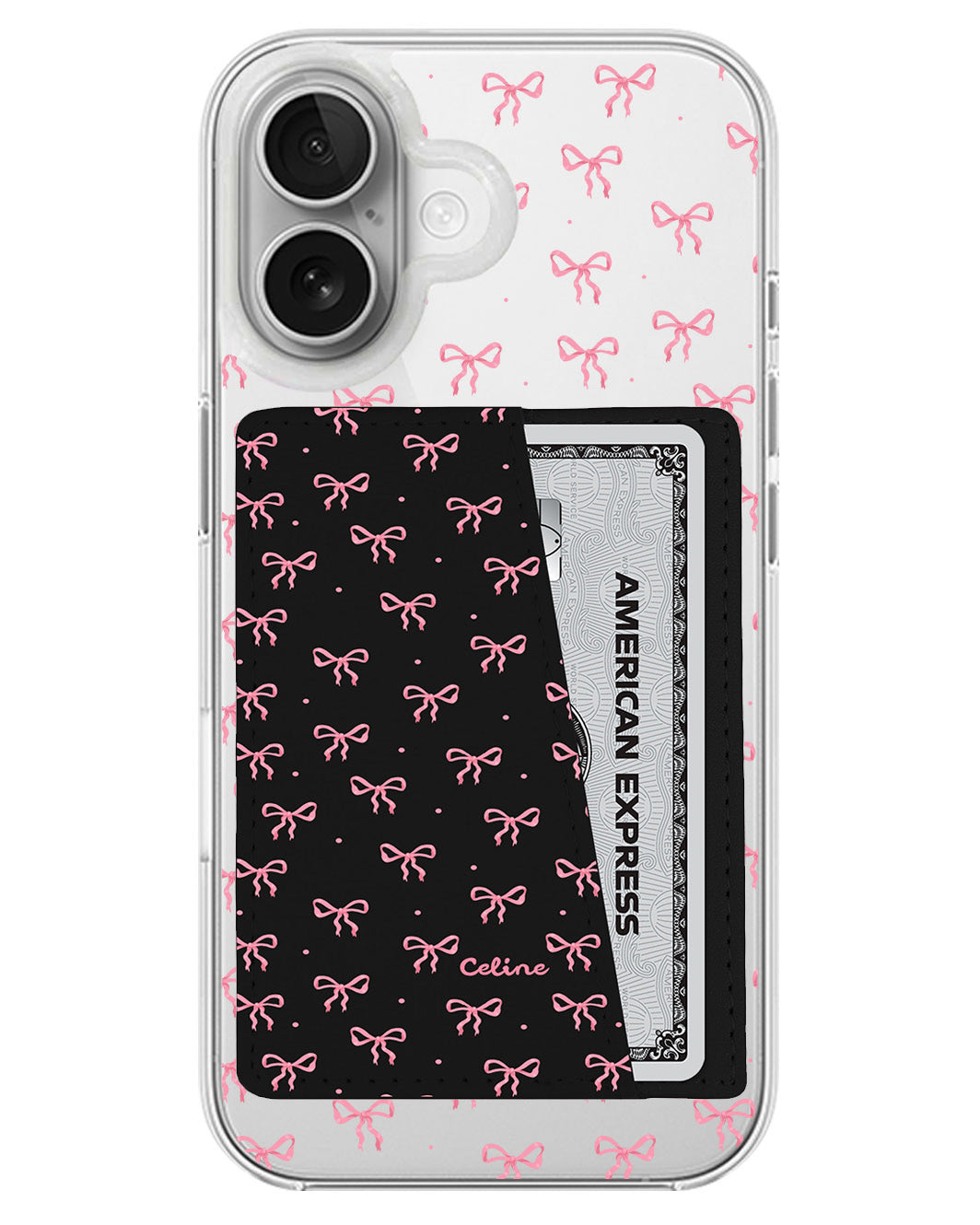 iPhone Leather Wallet Case - Pink Ribbon