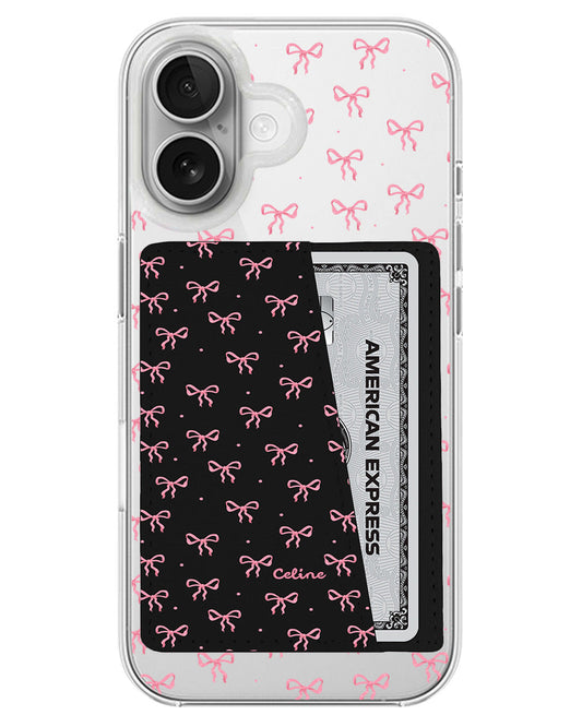 iPhone Leather Wallet Case - Pink Ribbon