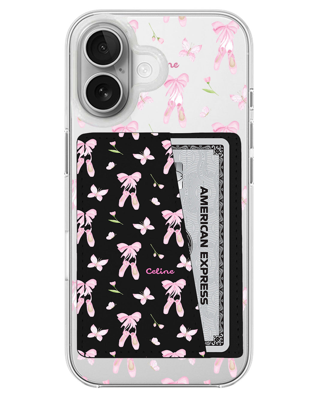 iPhone Leather Wallet Case - Ballerina Fly