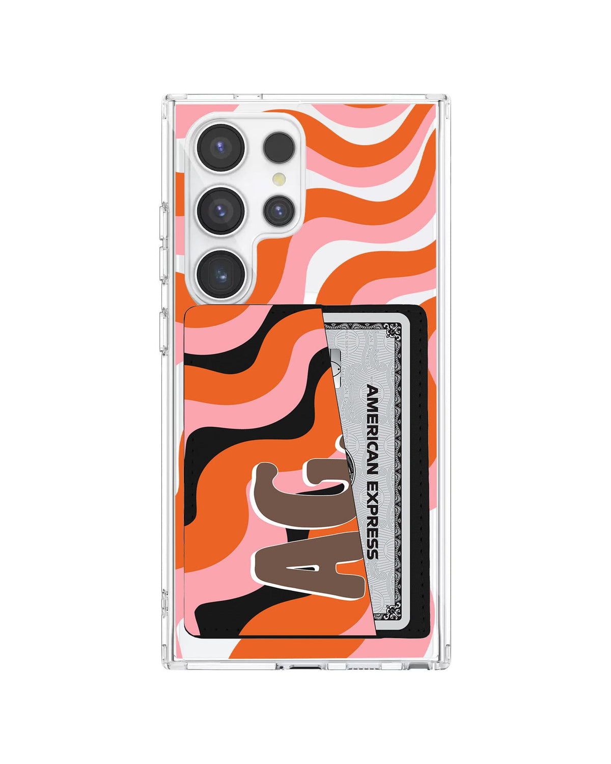 Android Leather Wallet Case - Tangerine Twist