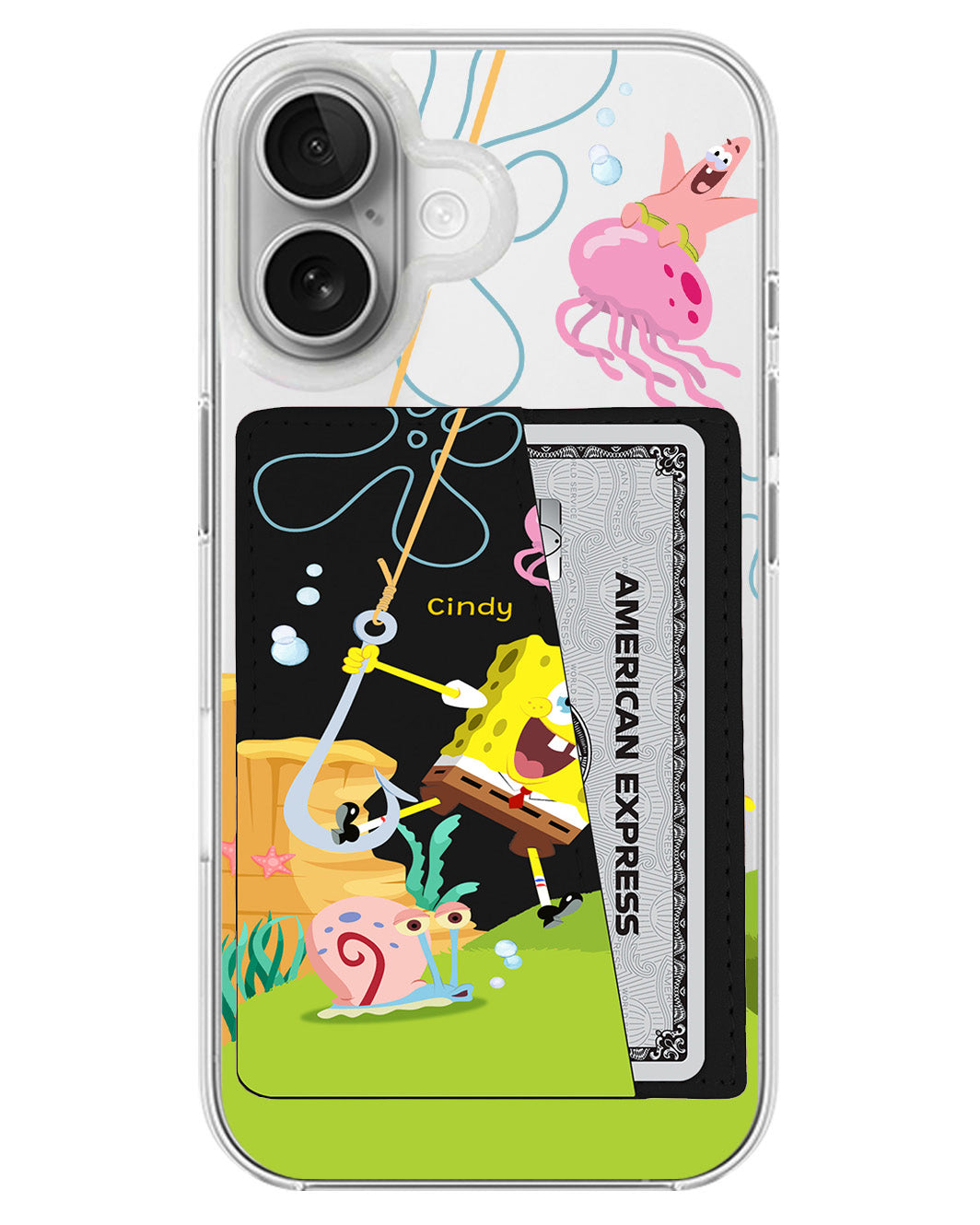 iPhone Leather Wallet Case - Spongebob 2