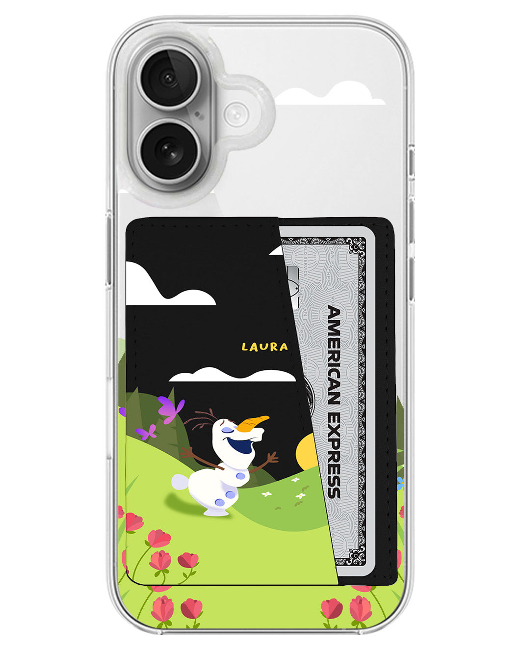 iPhone Leather Wallet Case - Olaf Love Spring