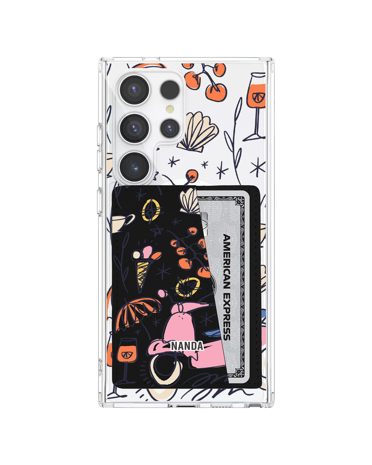 Android Leather Wallet Case - Vacation Scribbles