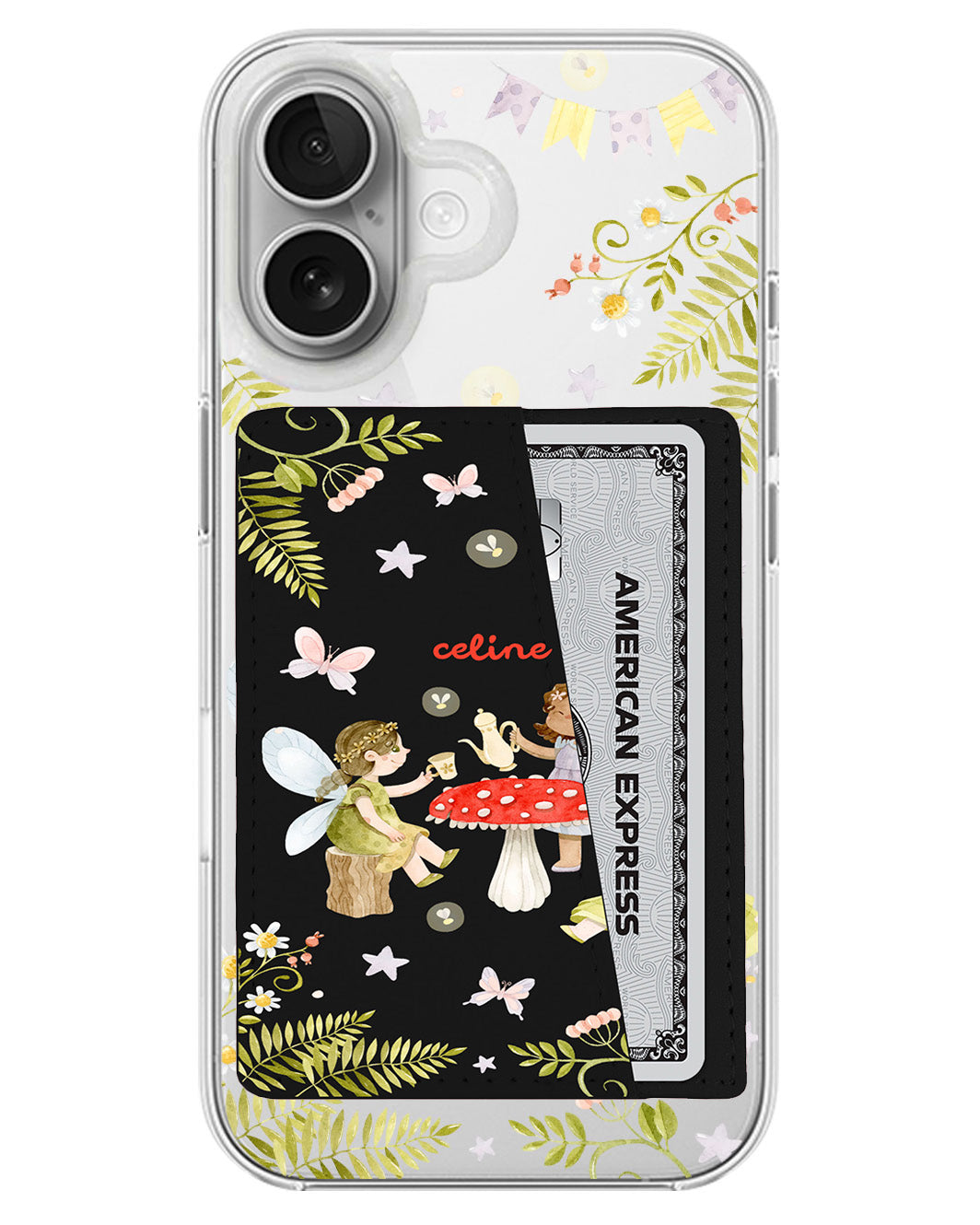 iPhone Leather Wallet Case - Tea Party