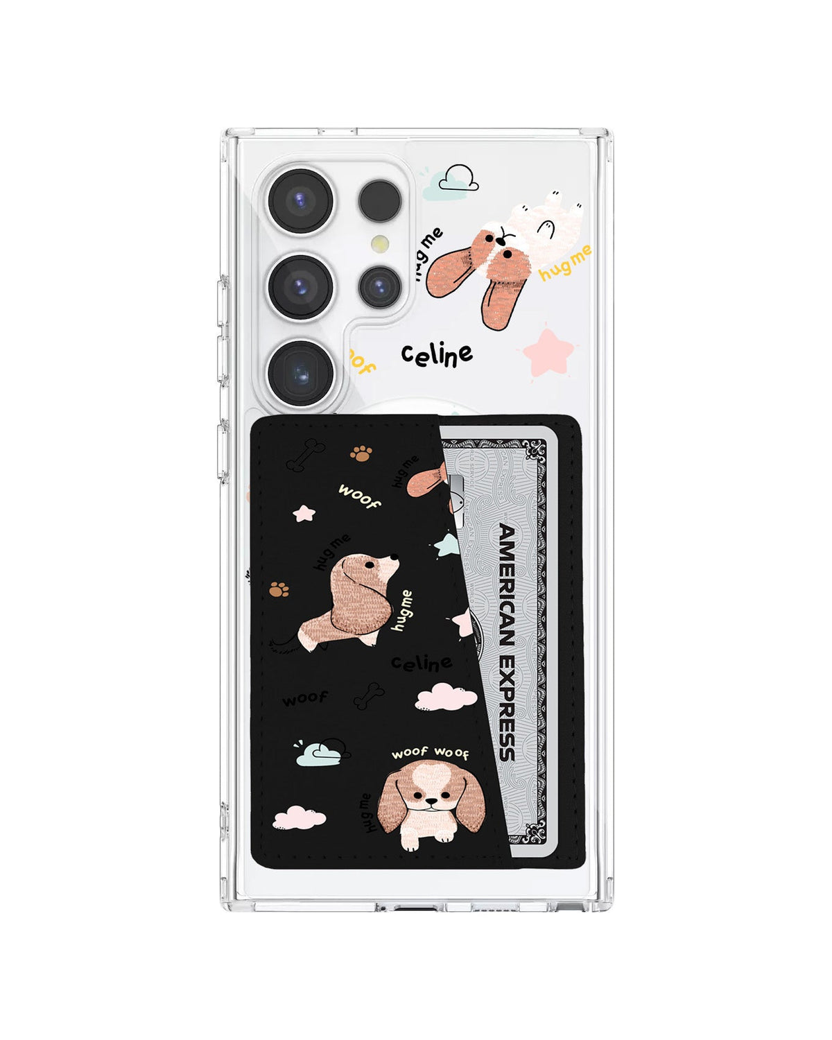 Android Leather Wallet Case - Woof Woof