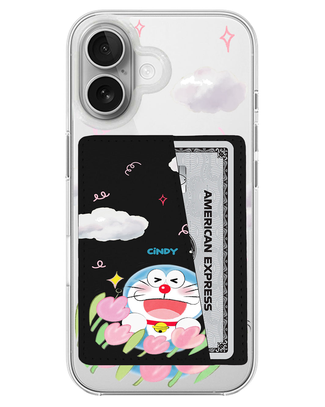 iPhone Leather Wallet Case - Dora Flower