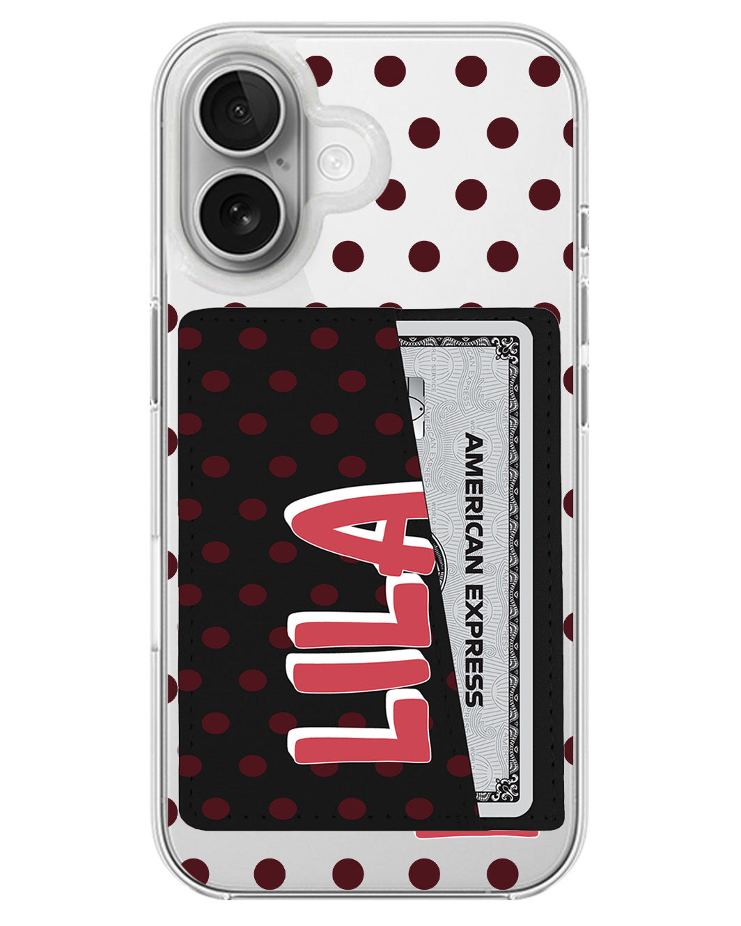 iPhone Leather Wallet Case - Midnight Dots