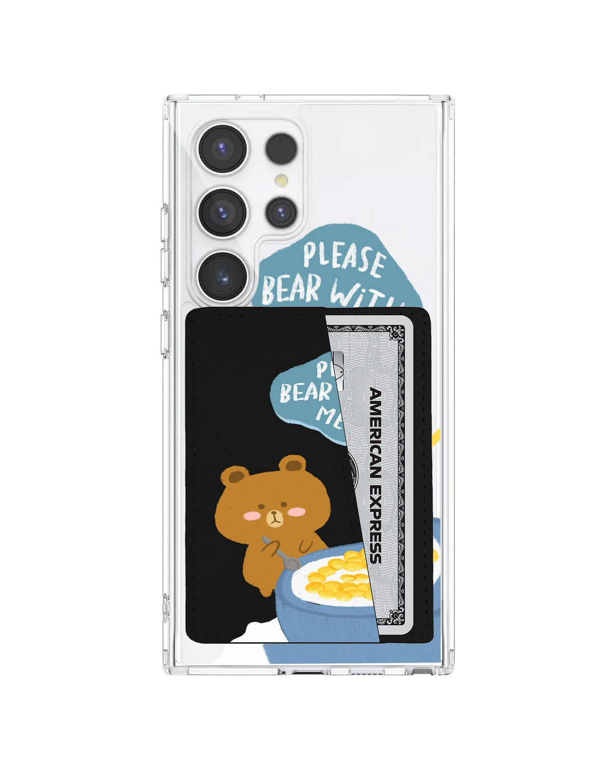 Android Leather Wallet Case - Bear Cereal
