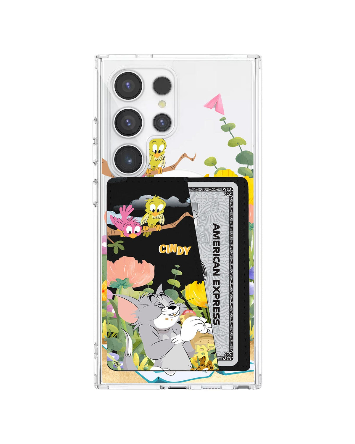 Android Leather Wallet Case - Tom And Jerry Picnic