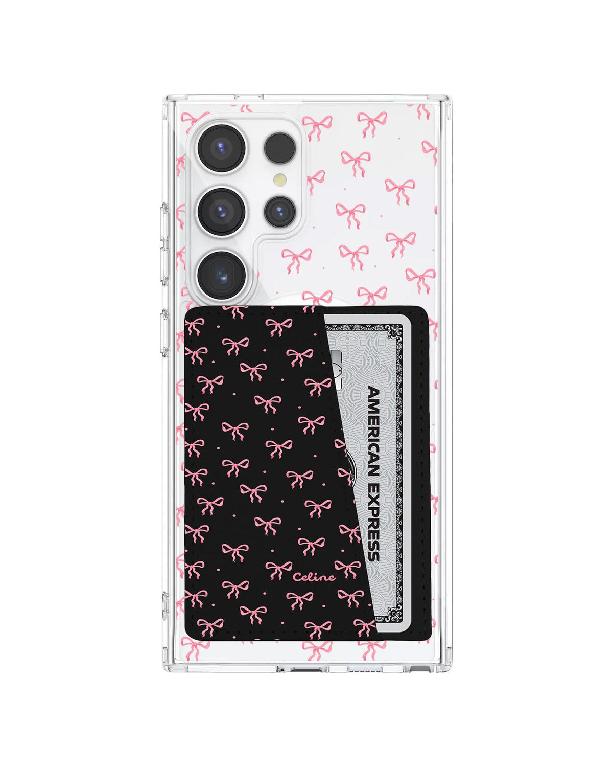 Android Leather Wallet Case - Pink Ribbon