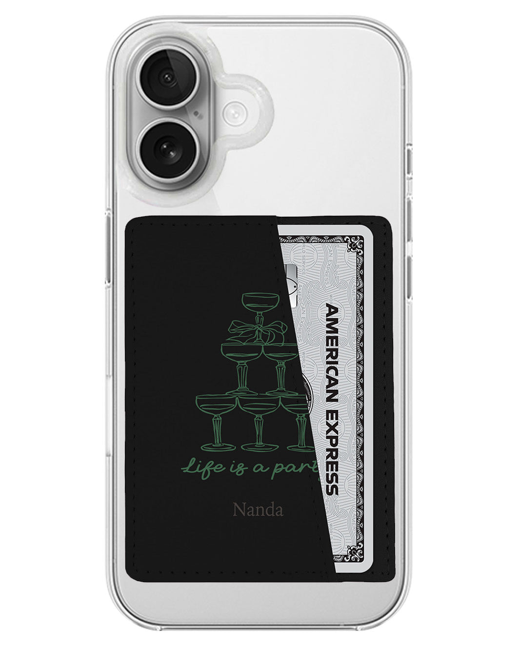 iPhone Leather Wallet Case - Life Is A Party