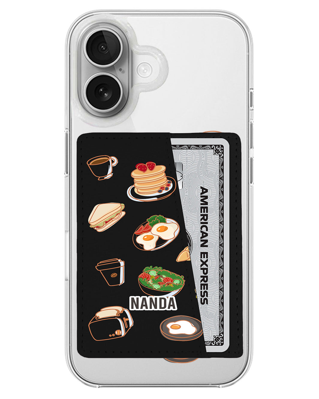 iPhone Leather Wallet Case - Morning Munchies