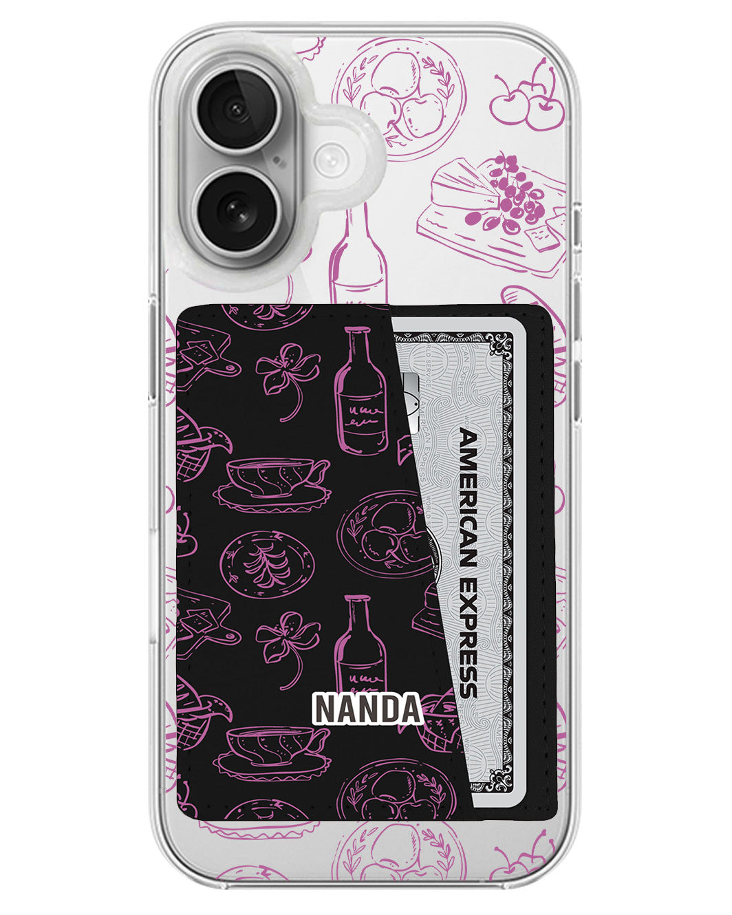 iPhone Leather Wallet Case - Tea & Treats
