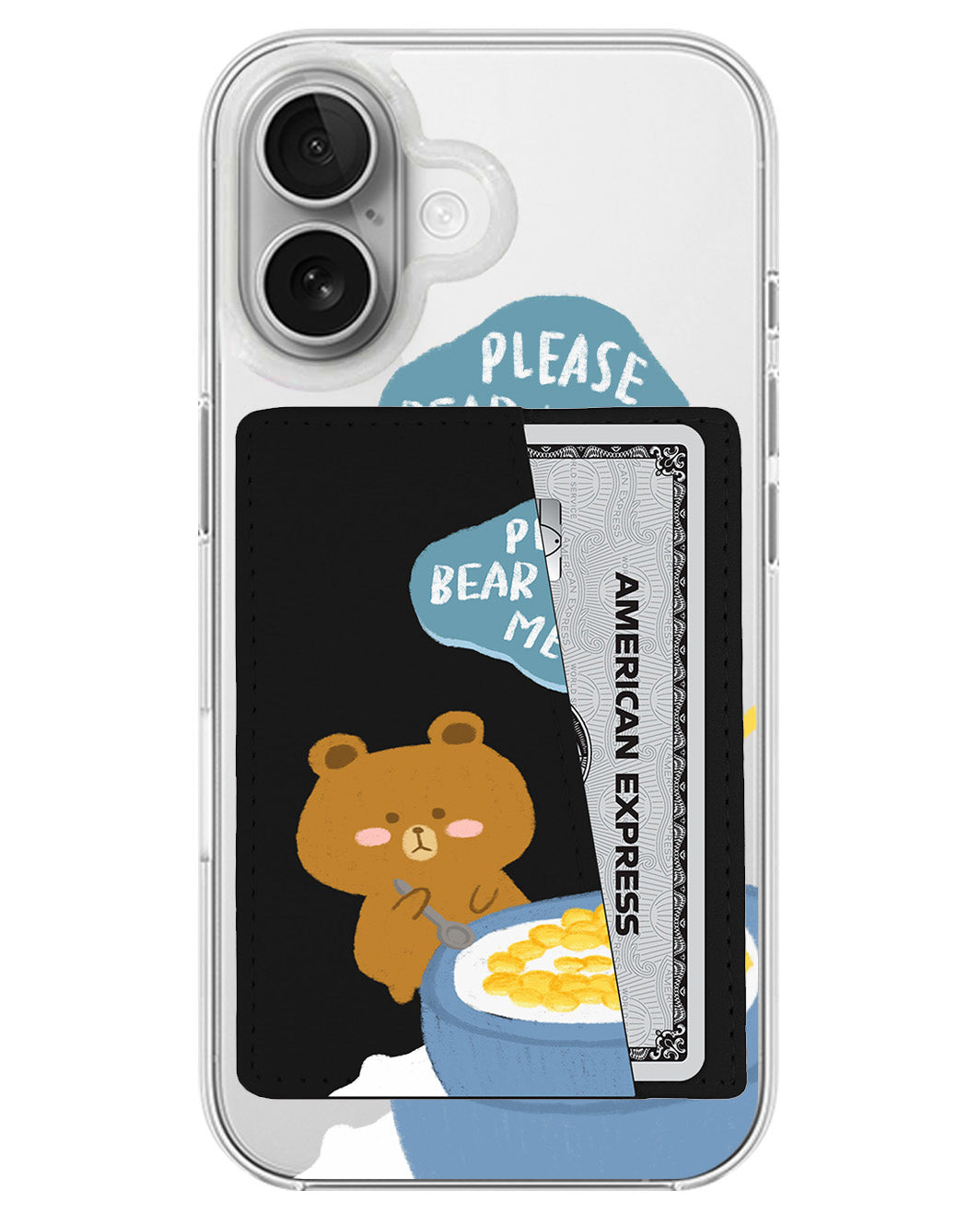 iPhone Leather Wallet Case - Bear Cereal
