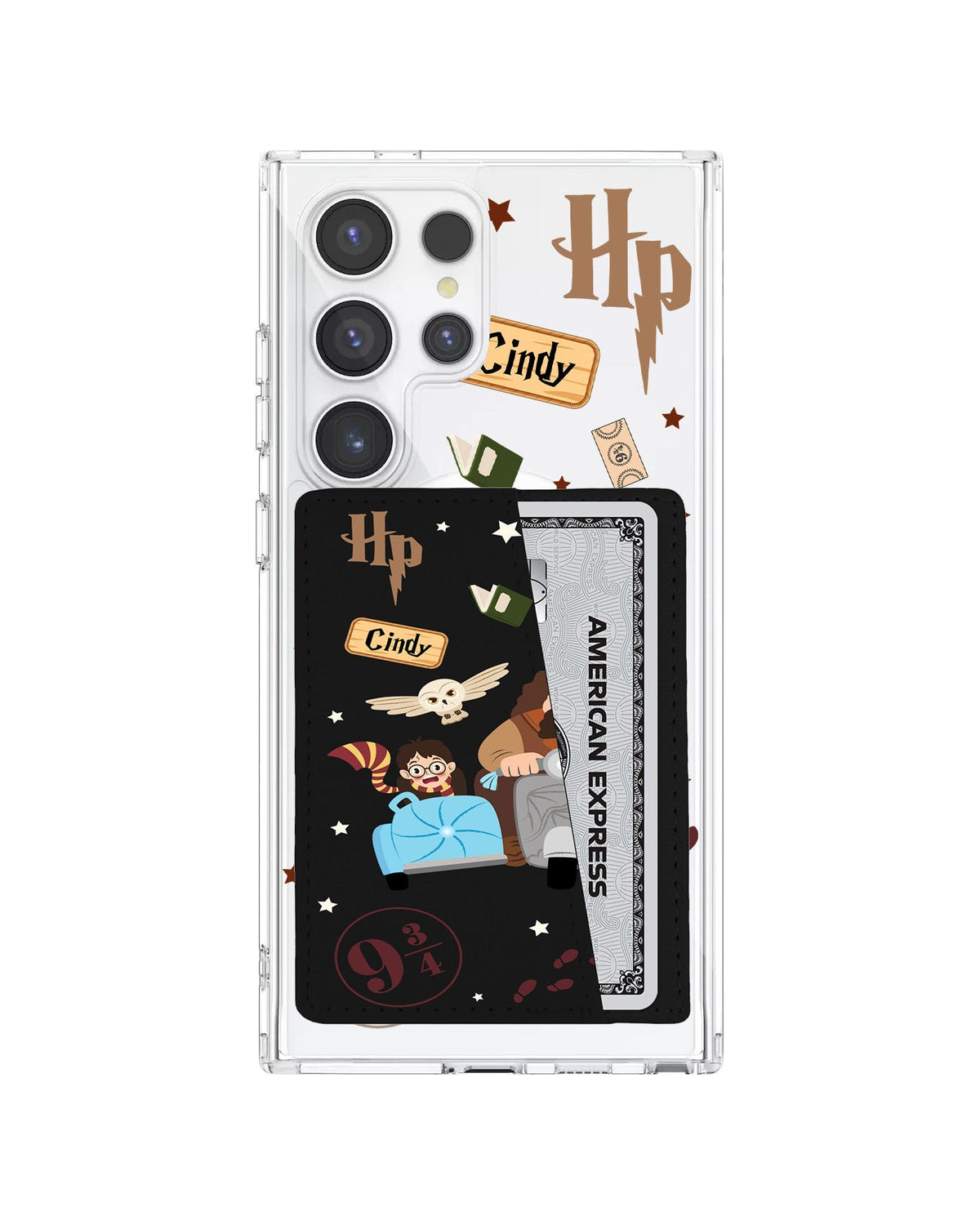 Android Leather Wallet Case - Harry & Hagrid