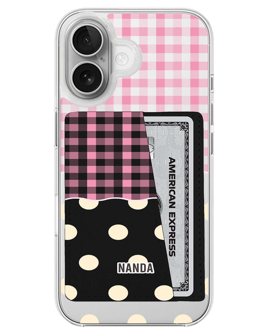 iPhone Leather Wallet Case - Pink Picnic Day