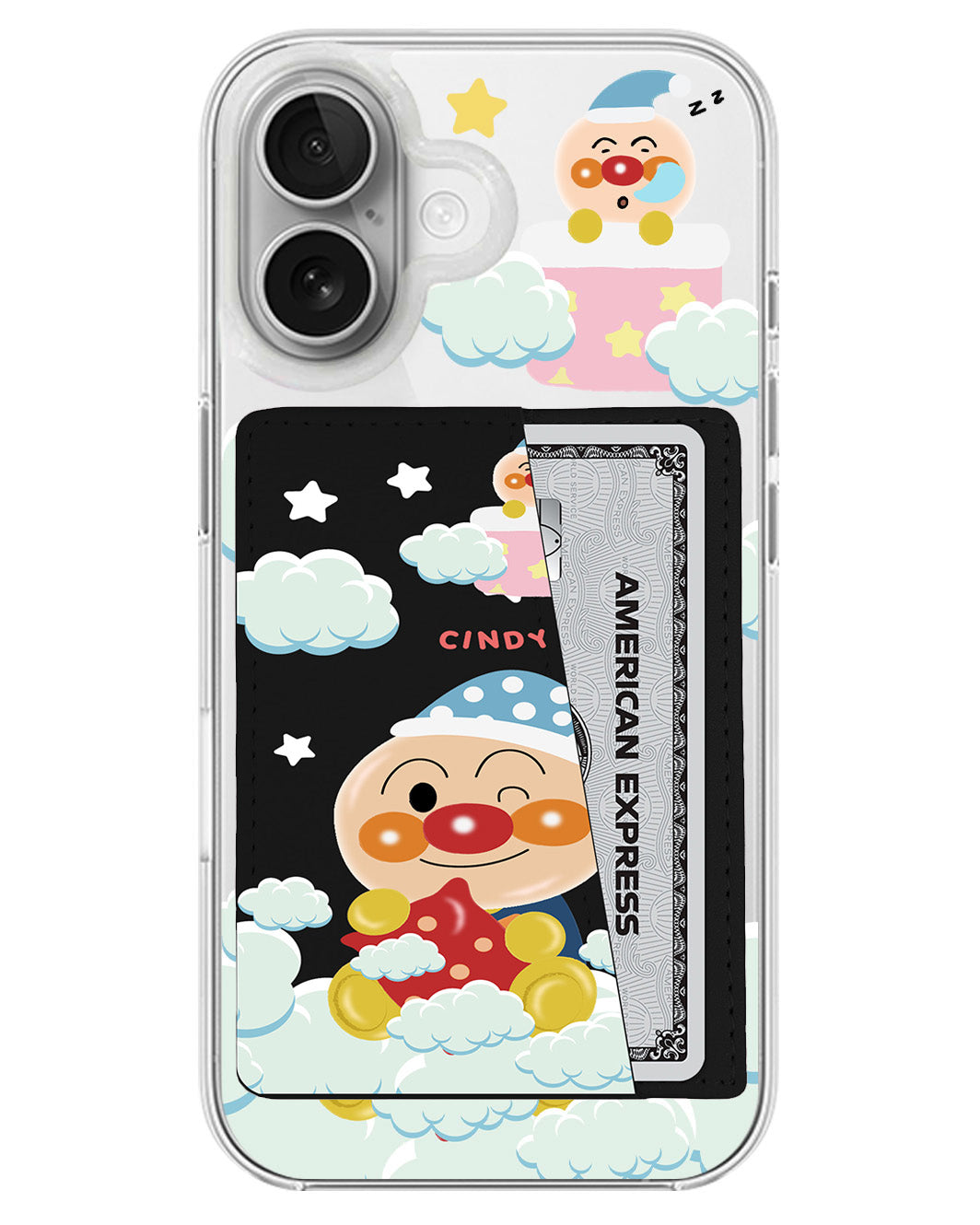 iPhone Leather Wallet Case - Dreaming Anpanman