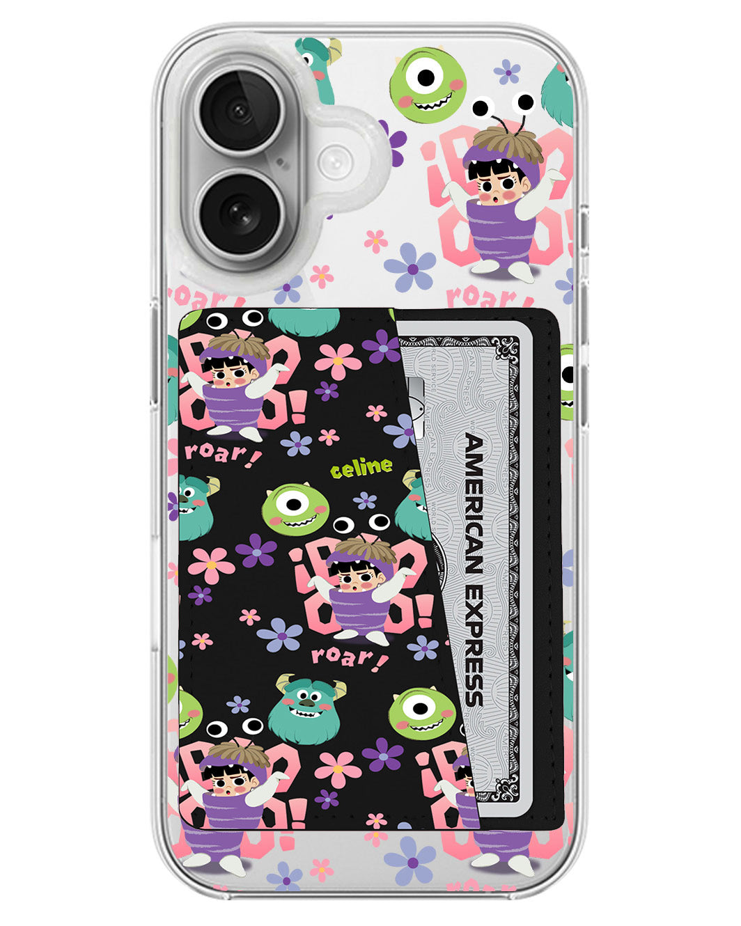 iPhone Leather Wallet Case - Boo Pattern
