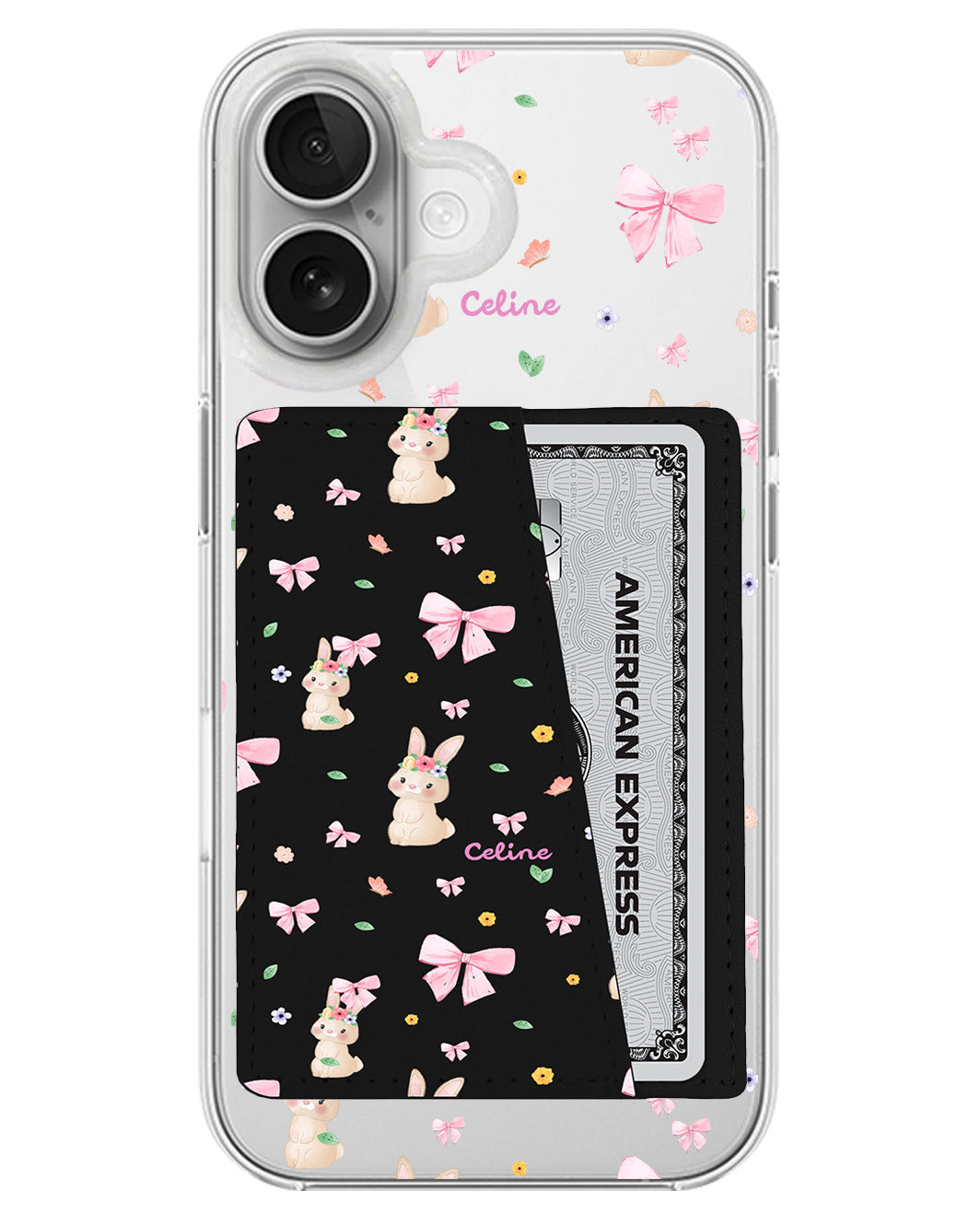iPhone Leather Wallet Case - Bunny Coquette