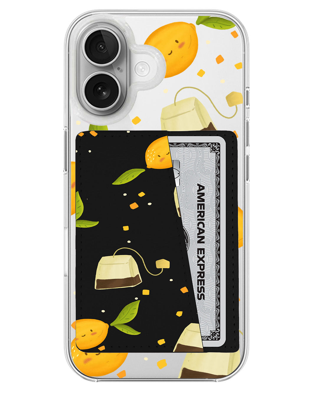 iPhone Leather Wallet Case - Lemon Tea