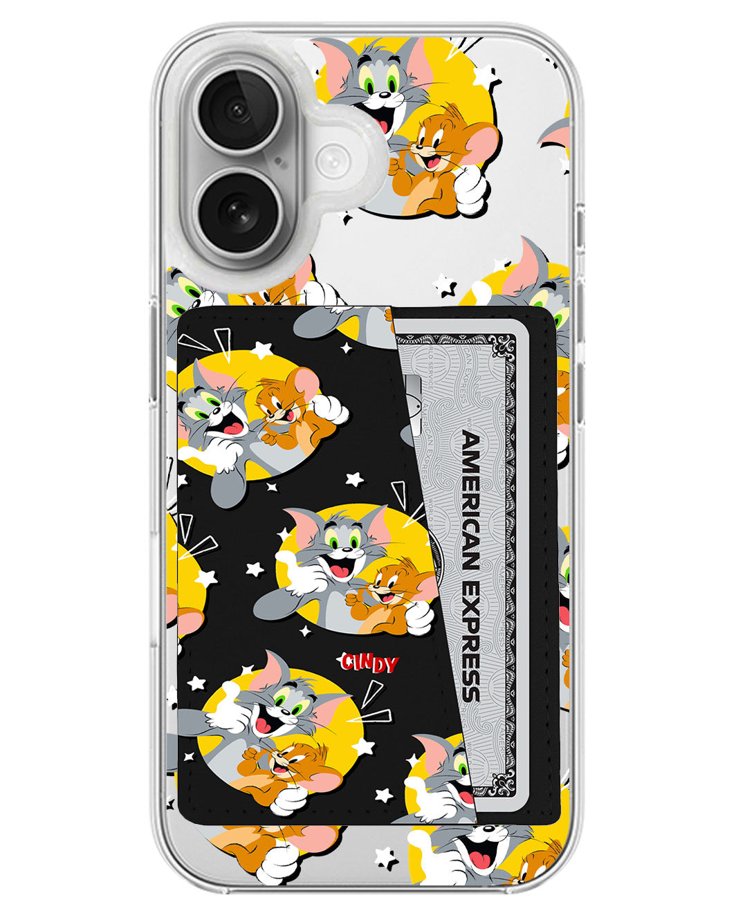 iPhone Leather Wallet Case - Tom And Jerry