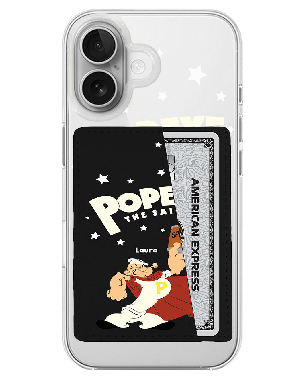 iPhone Leather Wallet Case - Popeye The Sailor