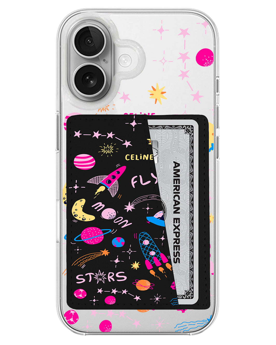 iPhone Leather Wallet Case - Happy Space