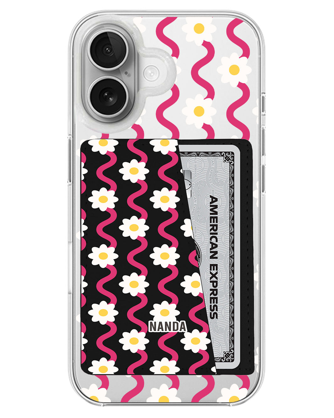 iPhone Leather Wallet Case - Daisy Disco