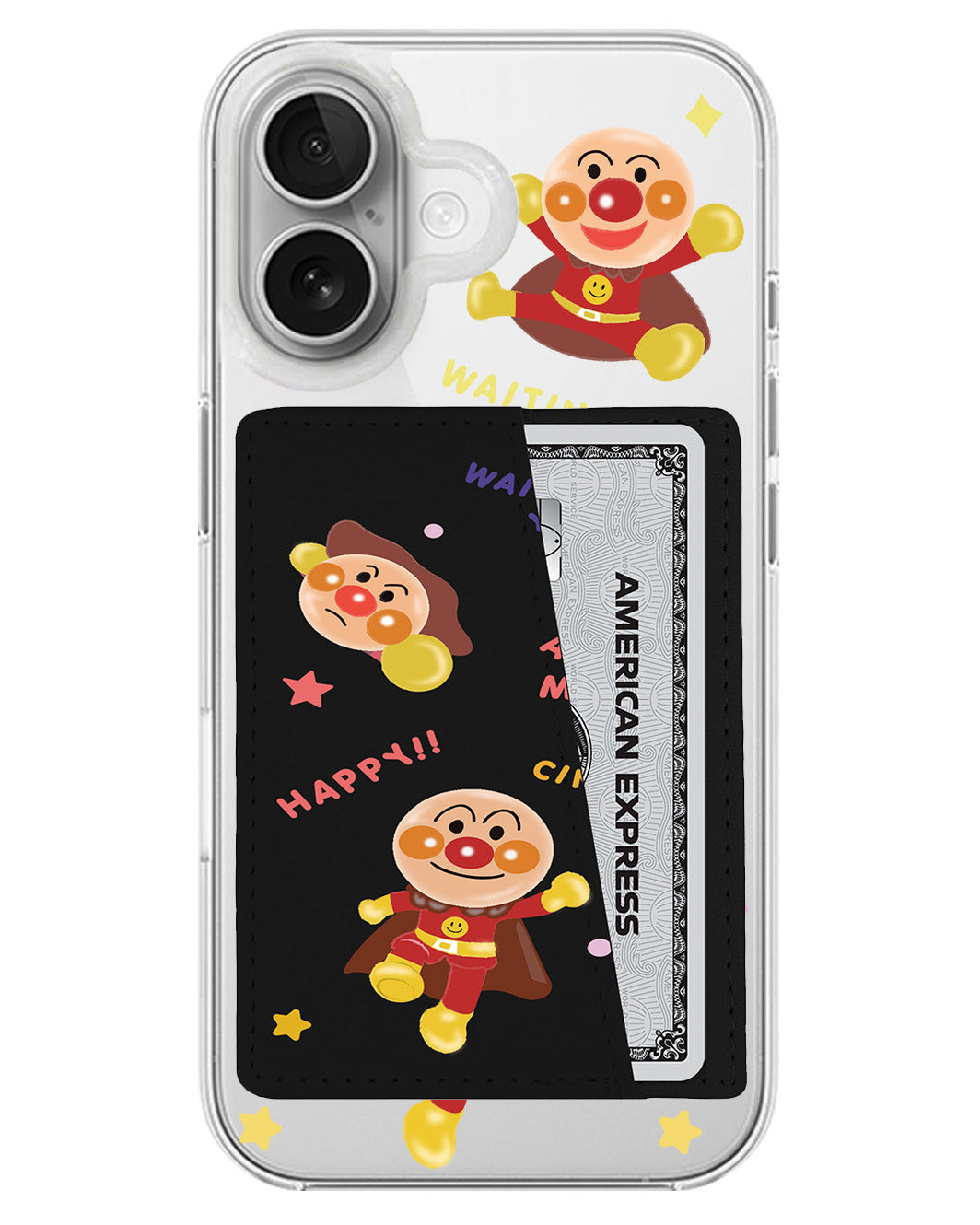 iPhone Leather Wallet Case - Waiting For U Anpanman