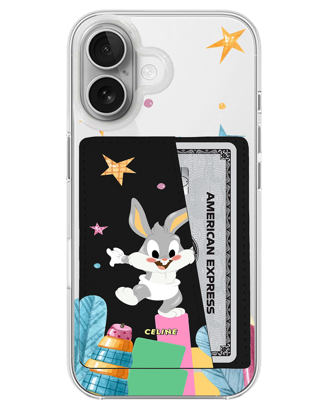 iPhone Leather Wallet Case - Baby Bugs Play