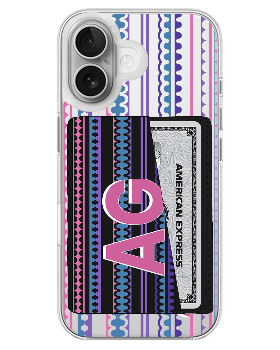 iPhone Leather Wallet Case - Purple Harmony