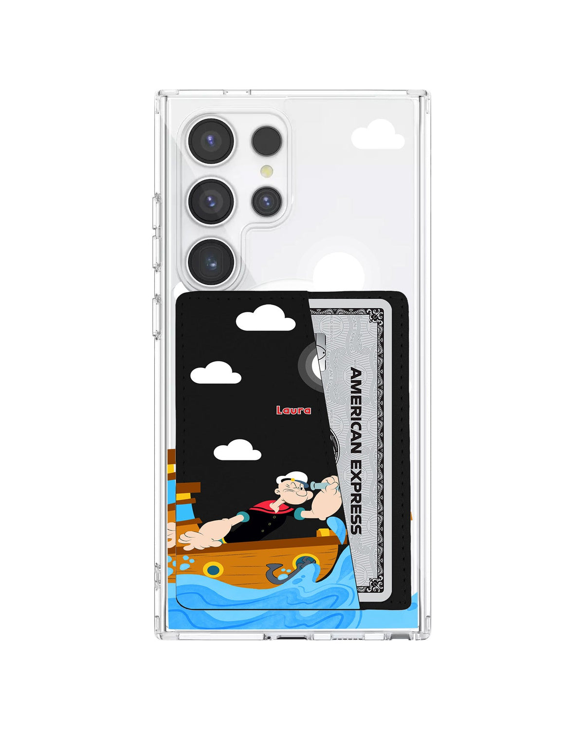 Android Leather Wallet Case - Popeye In The Sea