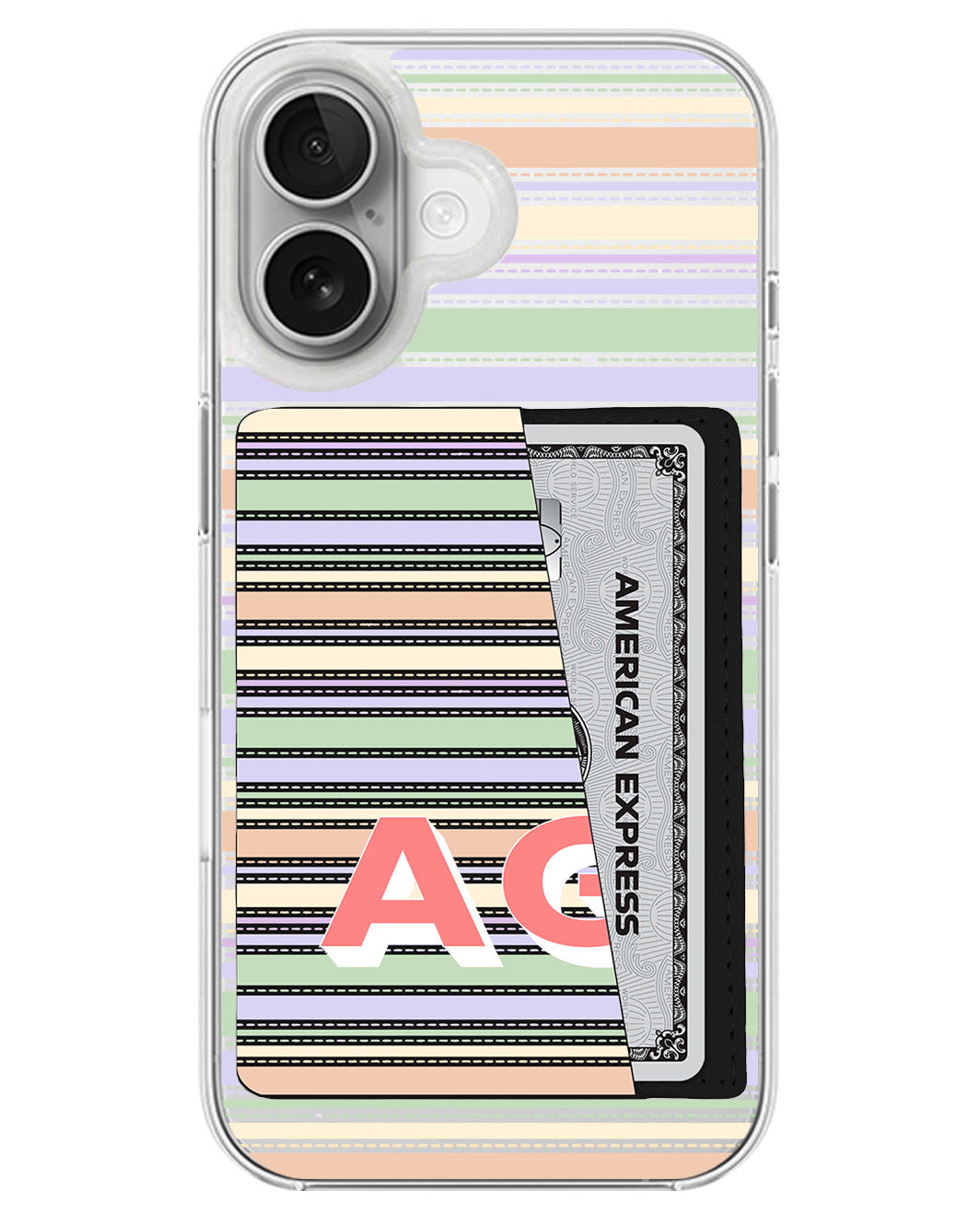 iPhone Leather Wallet Case - Dreamy Pastels 2
