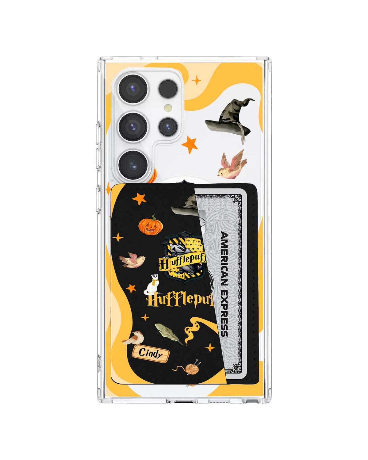 Android Leather Wallet Case - Hufflepuff